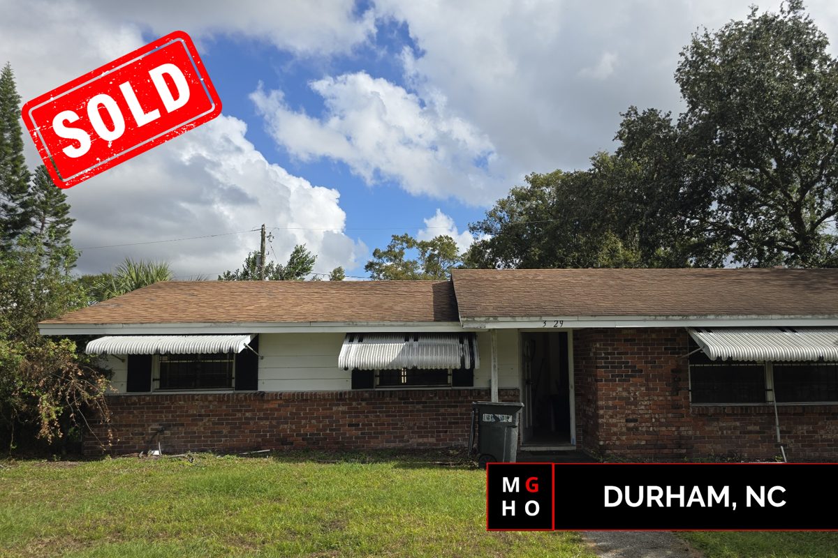 Sold home in Durham, NC — Tenant-occupied — Closed in 21 days — purchased for cash by My Guaranteed Home Offer